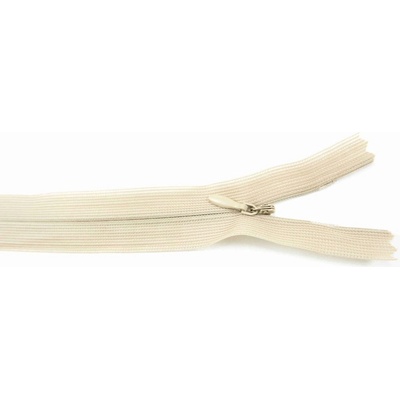 Nedeliteľný skrytý zips (3mm) rôzne farby - dĺžka 18 cm - 60 cm 60 cm Režná