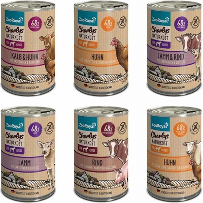 ZooRoyal Charlys Naturkost kombinované 6 x 400 g