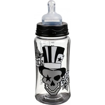 Image 1 of ROCK STAR BABY Baby Nova RSB Шише PA 300 мл силиконов биберон широк - Тату пират (93080)