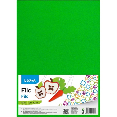 Filc Luma A4, zelený 10ks