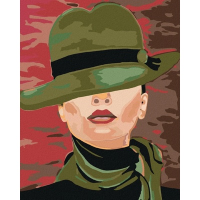 zuty Žena v zeleném klobouku 40 x 50 cm vypnuté plátno na rám 8596530046615
