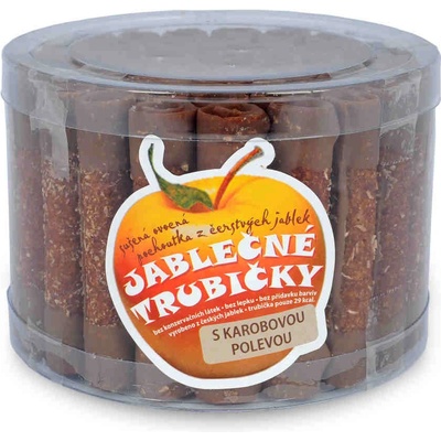 Bioprodukt JT Jablečné trubičky s čokoládovou polevou dóza 540 g cca 45ks