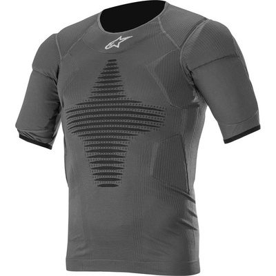 Alpinestars termoprádlo s krátkym rukávom a protektory Roost Base antracit čierne