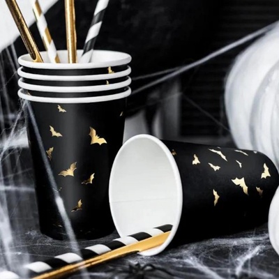 PartyDeco Papírové kelímky netopýři – Zboží Dáma