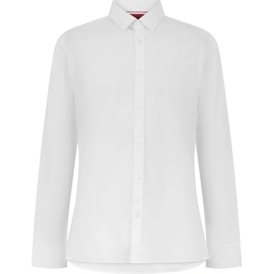 HUGO BOSS Риза Hugo Men's Elisha Long Sleeve Plain Shirt - Open White 199