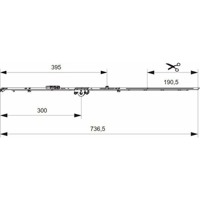 Maco OS-prevodovka DM 15 i.S. 300 mm 661 - 840 mm