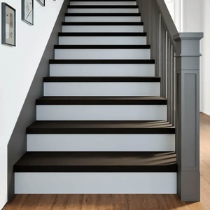 vidaXL Стълбищни стъпала, 16 бр, кафяво-черни, 90x25x2 см, дъб масив (3283051)