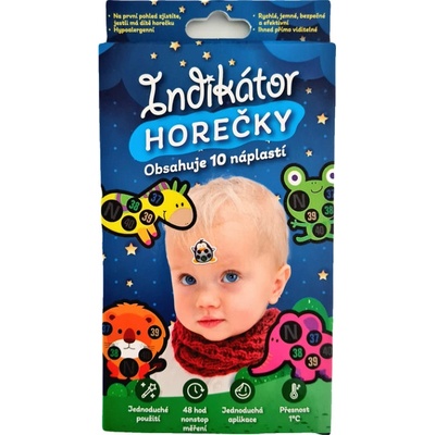 VITALCARE Indikátor horečky 10 náplastí