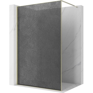 Mexen Kioto душ параван Walk-in 70 x 200 см, crackle графит 12 мм, злато - 800-070-101-50-44-X (800-070-101-50-44-X)