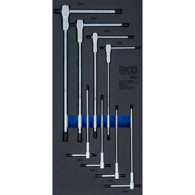 BGS Technic Nářaďový modul 1/3: Zástrčné klíče 6hran 2 ÷ 10 mm s posuvnou T-rukoj BGS 6081