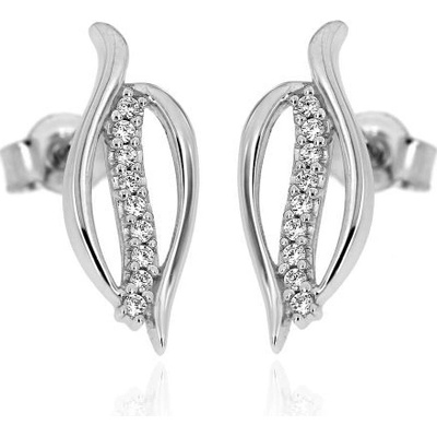 Zlatnictví U Kostela zlaté náušnice jemné lístečky 814b