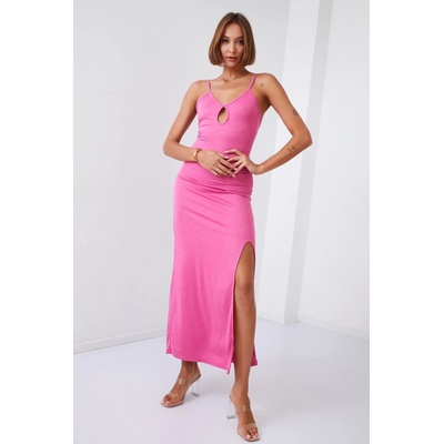 FASARDI Елегантна дълга рокля в розов цвят 110570fa-110570_pink - Розов, размер m