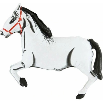 Fóliový balónek MINI Dostihový Kůň Bílý 35 cm