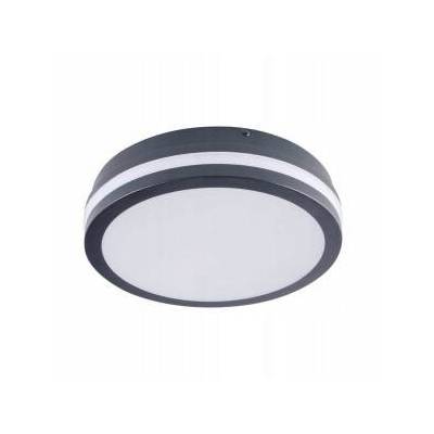 LED ceiling light BENO 12-18W CCT-O G 1070-1740lm 3000-4000K warm/neutral IP65 round Ø22 class II. 5-year warranty graphite 38789