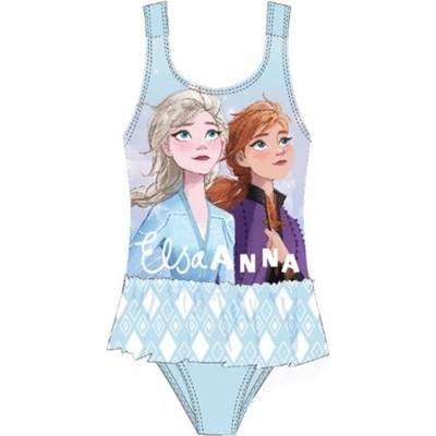 Setino - Dievčenské jednodielne plavky Ľadové kráľovstvo Frozen Elsa a Anna - zelené