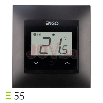 ENGO Стаен термостат engo e55-b -подходящ за 55х55 рамка за ключ