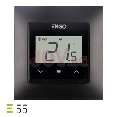 ENGO Стаен термостат engo e55-b -подходящ за 55х55 рамка за ключ
