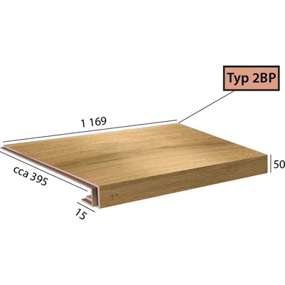 Karndean International Ecoline Step - 2 BP schod s nosom 9592 Dub kráľovský prírodný