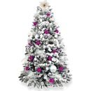 LAALU Ozdobený stromeček POLÁRNÍ RŮŽOVÁ 150 cm s 133 ks ozdob a dekorací