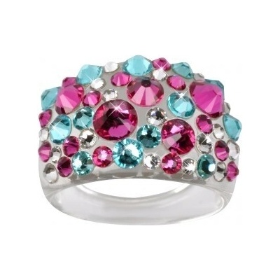 Prsten LEVIEN BY SWAROVSKI Bubble PINK/TURQUOIS RBB56PTY