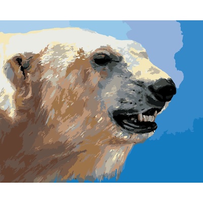 ZUTY Malování podle čísel PORTRÉT LEDNÍ MEDVĚD D RUSTY RUST Rozměr 80 x 100 cm Rámování bez rámu a bez vypnutí plátna