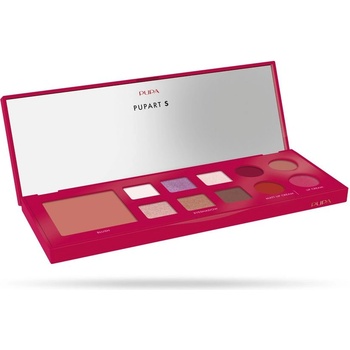 PUPA Pupart S 010278A003 Red грим палитра за лице очи и устни