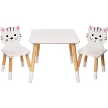 bHome Dětský stůl s stoličkami Kočička