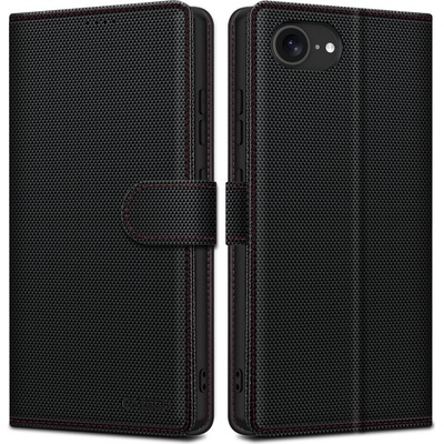 Tech-Protect WALLET RS IPHONE 16E BLACK/RED Калъф Tech-Protect Wallet за iPhone 16e - черен