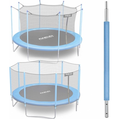 Neo-Sport Spodní sloupek trampolíny s vnější a vnitřní sítí 252 - 435 cm modrý