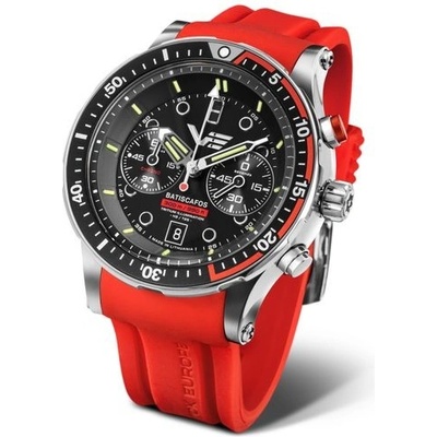 Vostok Europe 6S21/511A771 Červený silikonový řemínek