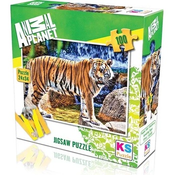 Image 1 of KS Games Animal Planet пъзел 100 части - Азиатски Тигър (24x34)