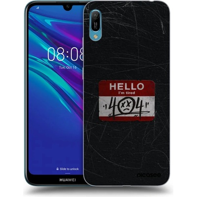 Picasee silikonový černý obal pro Huawei Y6 2019 - HELLO 404