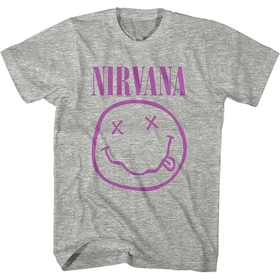 Nirvana Purple Happy Face Grey L Риза (NIRVTS34MG03)