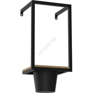 Luminex Стенна саксия 38x18 см черна (LU8091)