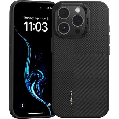 Benks Montage Magnetic Armor Air Kevlar Metal Frame 600D pro iPhone 16 Pro černý 129608 – Zboží Živě