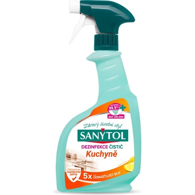 SANYTOL Kuchyňa dezinfekčný a silne odmasťujúci prostriedok rozprašovač 500 ml