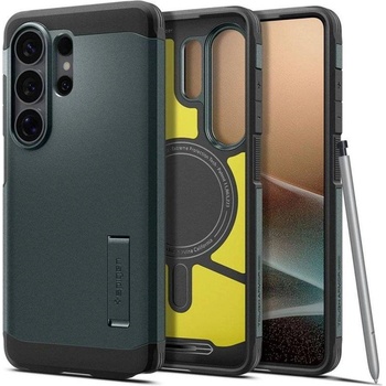 Spigen Magsafe Противоударен Калъф за Samsung S26 Ultra, Spigen Tough Armor Case, Зелен (ACS10686)