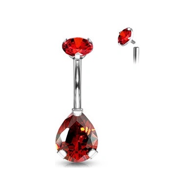 Šperky4U piercing do pupíku kapka titan TIT1091-R