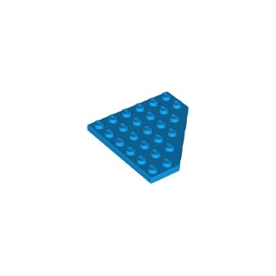 Lego 6106 Dark Azure Wedge, Plate 6 x 6 Cut Corner
