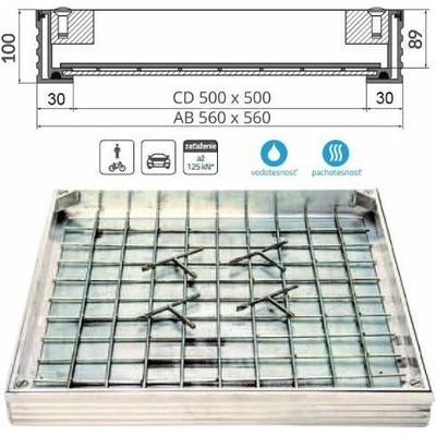 Alusol Light H100 500x500