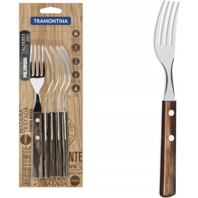 Tramontina Sada vidličiek Polywood 19,5 cm hnedá blister 6 ks
