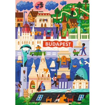 Trefl - Puzzle Premium Plus: The Art of Colour: Budapest, Hungary - 1 000 piese