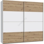 Forte Гардероб KARO 220x210 см бял/дъб artisan (FR0090)