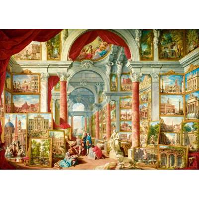 Bluebird Puzzle - Puzzle Panini - Picture Gallery with Views of Modern Rome - 1 000 piese