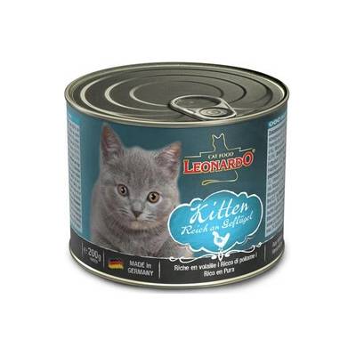 LEONARDO Quality Selection Kitten Paštéta pre mačiatka s hydinovým mäsom 200 g