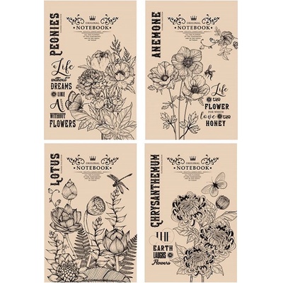 Bourgeois Тетрадка Bourgeois A5 80 л Крафт картон (1120607-201481-18390-18391-18392)