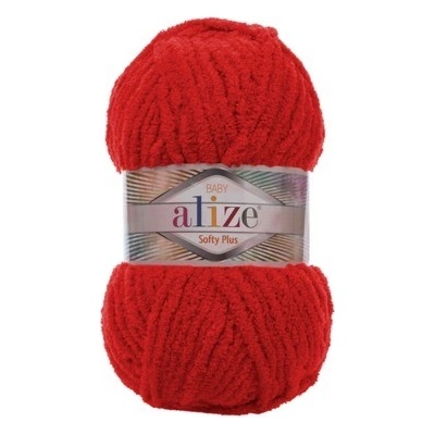 Alize příze Softy Plus 56 červená