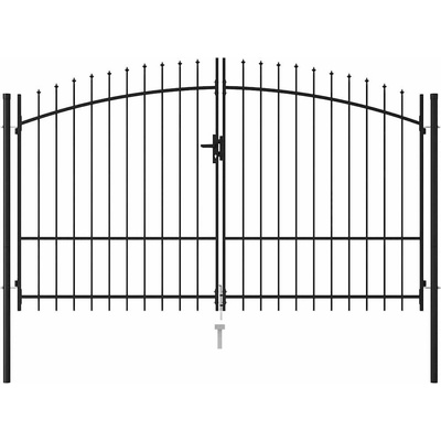 Dvojkrídlová brána vidaXL s hrotmi, 3 x 1,75 m