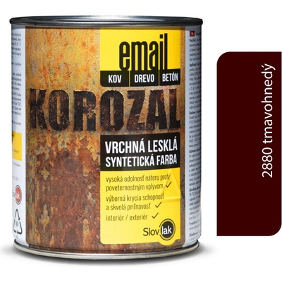 Slovlak Korozal Email 0,75 kg Tmavohnedý