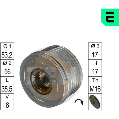 Voľnobeżka alternátora ERA ZN5429